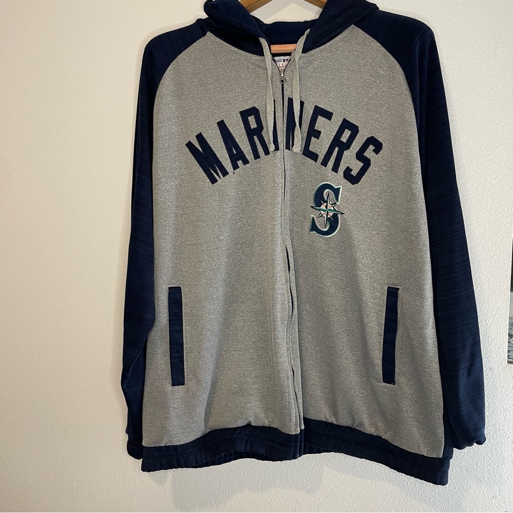 Seattle Mariners MLB Men Fleece Full Zip Jacket sz 4XL Logo Stitched